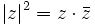 the square of the absolute value of a complex number is the product between the number and it's complex conjugate